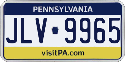 PA license plate JLV9965