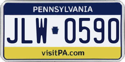 PA license plate JLW0590