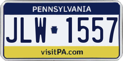 PA license plate JLW1557