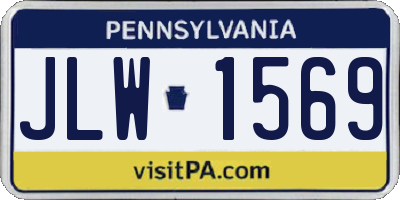 PA license plate JLW1569