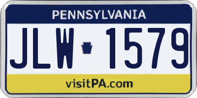 PA license plate JLW1579