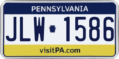 PA license plate JLW1586
