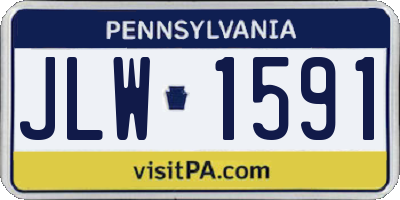 PA license plate JLW1591