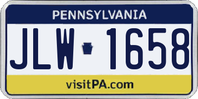 PA license plate JLW1658