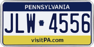PA license plate JLW4556