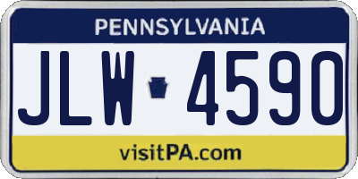 PA license plate JLW4590