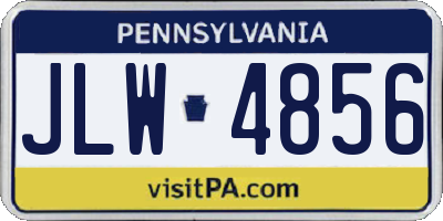 PA license plate JLW4856