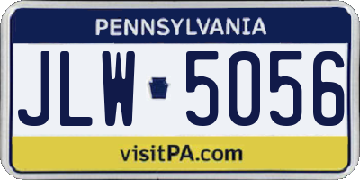 PA license plate JLW5056