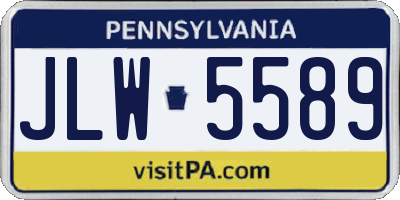 PA license plate JLW5589