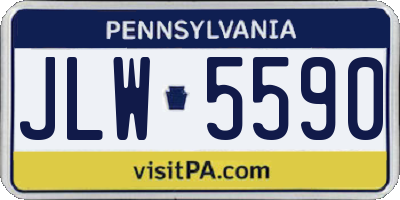 PA license plate JLW5590