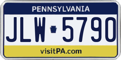 PA license plate JLW5790