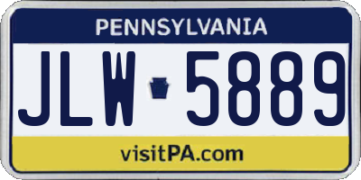 PA license plate JLW5889