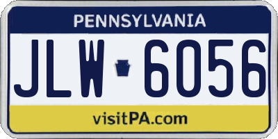 PA license plate JLW6056
