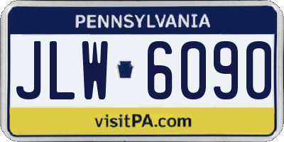 PA license plate JLW6090