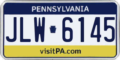 PA license plate JLW6145