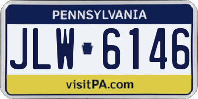 PA license plate JLW6146