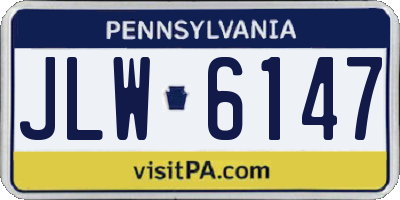 PA license plate JLW6147