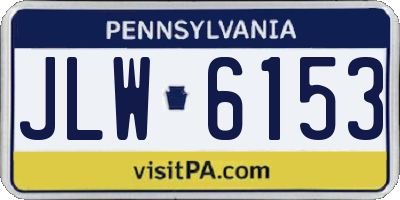 PA license plate JLW6153