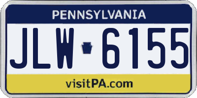 PA license plate JLW6155