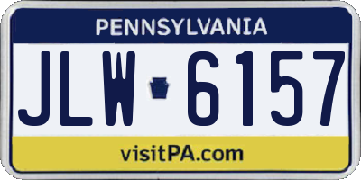 PA license plate JLW6157