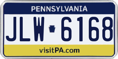PA license plate JLW6168