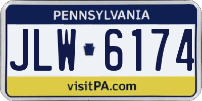 PA license plate JLW6174