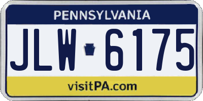 PA license plate JLW6175