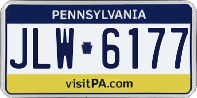 PA license plate JLW6177