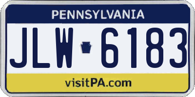 PA license plate JLW6183