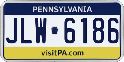 PA license plate JLW6186