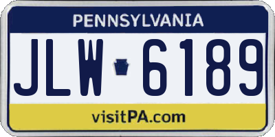 PA license plate JLW6189
