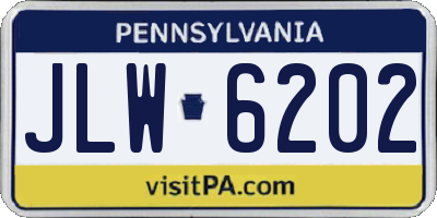PA license plate JLW6202
