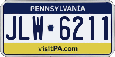 PA license plate JLW6211