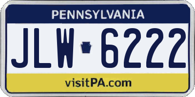 PA license plate JLW6222