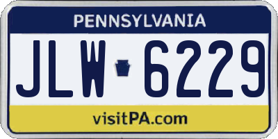 PA license plate JLW6229