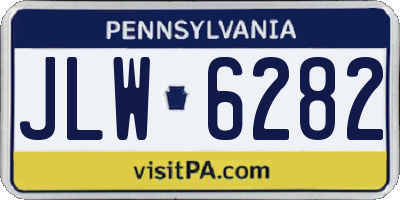 PA license plate JLW6282