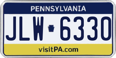PA license plate JLW6330