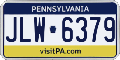PA license plate JLW6379