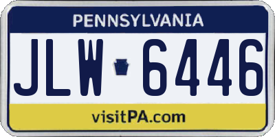 PA license plate JLW6446
