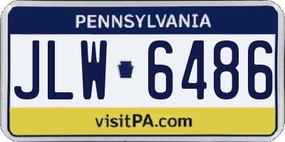 PA license plate JLW6486