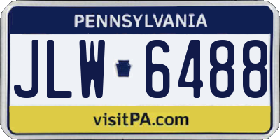 PA license plate JLW6488