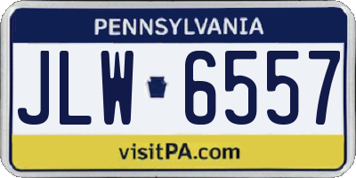 PA license plate JLW6557