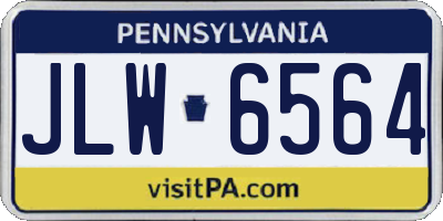 PA license plate JLW6564