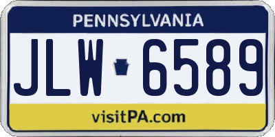 PA license plate JLW6589