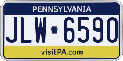 PA license plate JLW6590