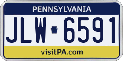 PA license plate JLW6591