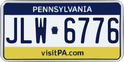 PA license plate JLW6776