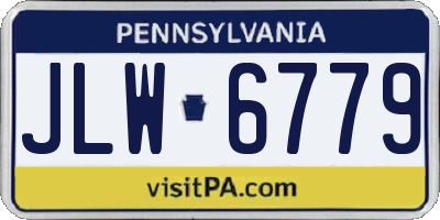 PA license plate JLW6779