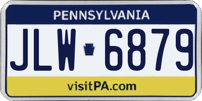 PA license plate JLW6879