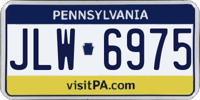 PA license plate JLW6975